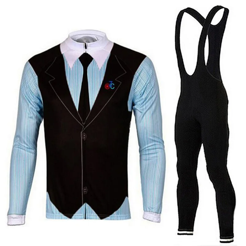 Комплект мужской одежды для велоспорта зимний флисовый комплект с длинным