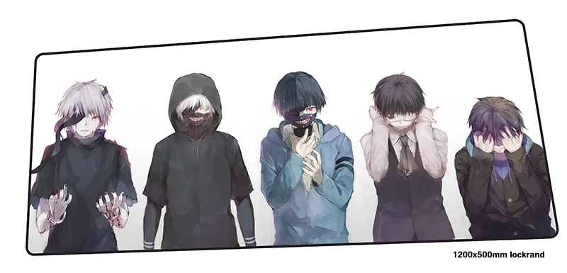 Одежда с надписью «Tokyo Ghoul коврик для мыши с изображением 1200x500 мм очаровательны игровой коврик для мыши геймер коврик крутая новая игра компьютерный стол... коврики для игровой клавиатуры