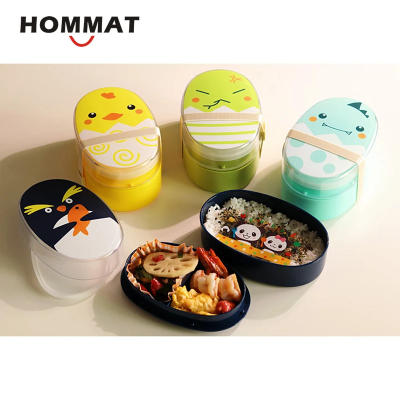 Милый мультфильм Kawaii японский Ланч бокс Bento с отсеками микроволновая печь
