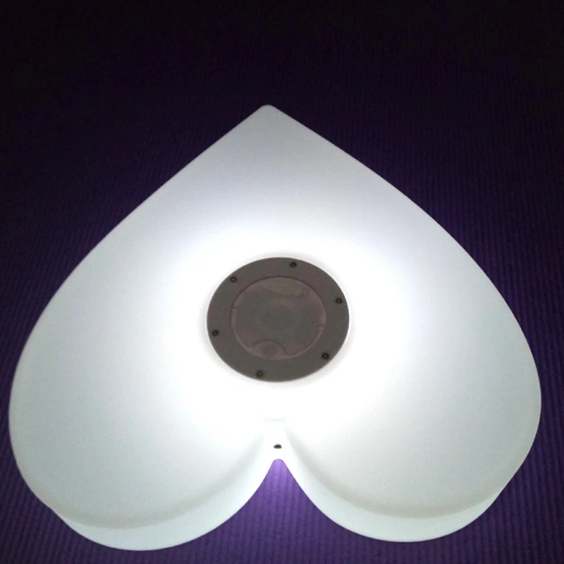 

D40*H8.5cm Romantic Colorful Led Christmas Light Twinkle Love Heart Wedding Night Lights for Wedding party free shipping 3pcs