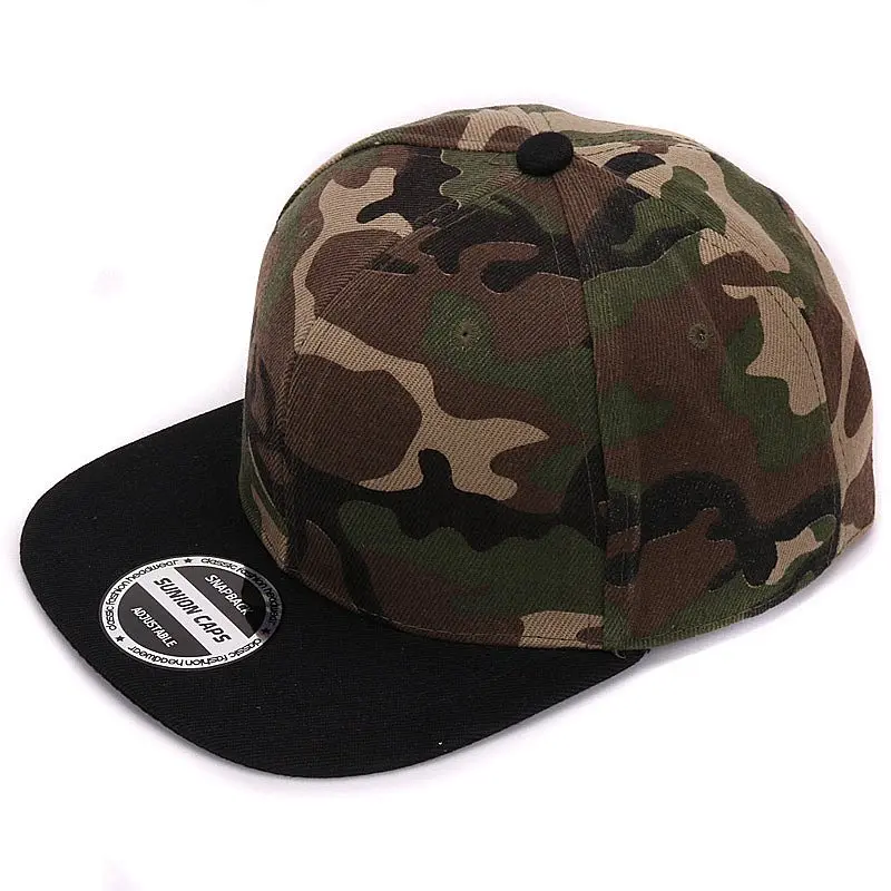 Black camo HATLANDER Камуфляж snapback cap полиэстер пустой плоский camo бейсболка без вышивки мужские шапки и шляпы для мужчин и женщины - Цвет: Black camo