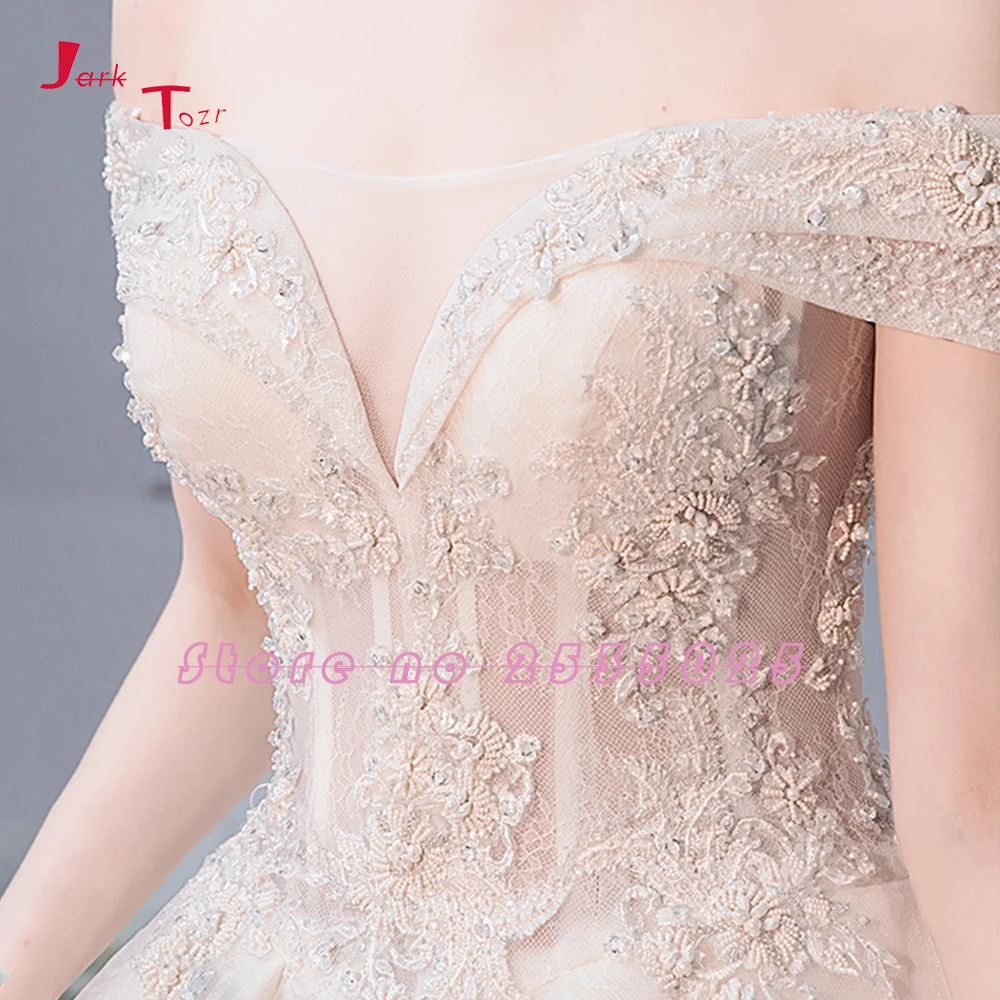 Vestido de Noiva роскошное бальное платье с вырезом лодочкой свадебные платья