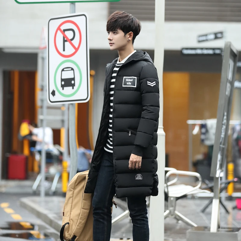 2017 Модный с капюшоном треугольный патч печатных длинный участок теплый хлопок