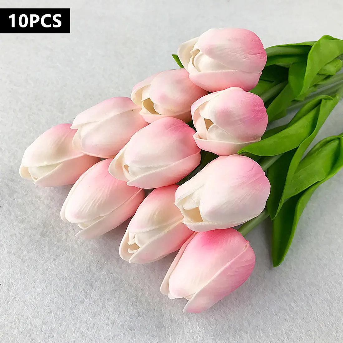 Light Pink 10 шт./лот, искусственный мини тюльпан, настоящий свадебный букет, искусственные цветы из шелка для украшения дома, вечерние - Цвет: Light Pink