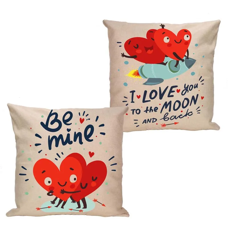 Милые сердца Be Mine Throw наволочки украшения парные подушки Чехлы Набор Прочный