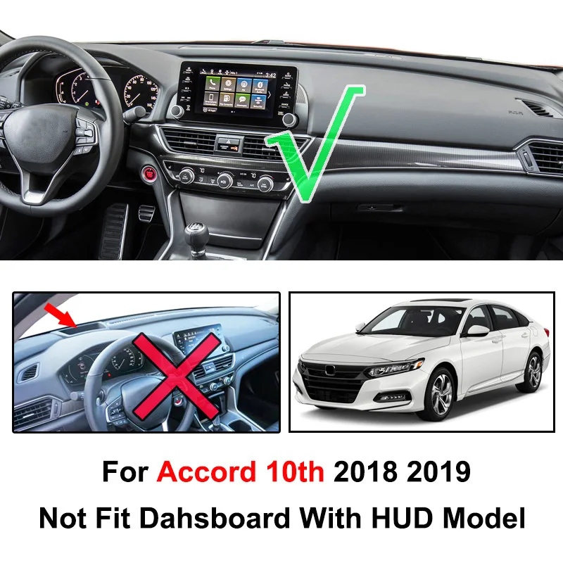 Чехол для приборной панели автомобиля Honda Accord 10 2018 2020 коврик настольные коврики