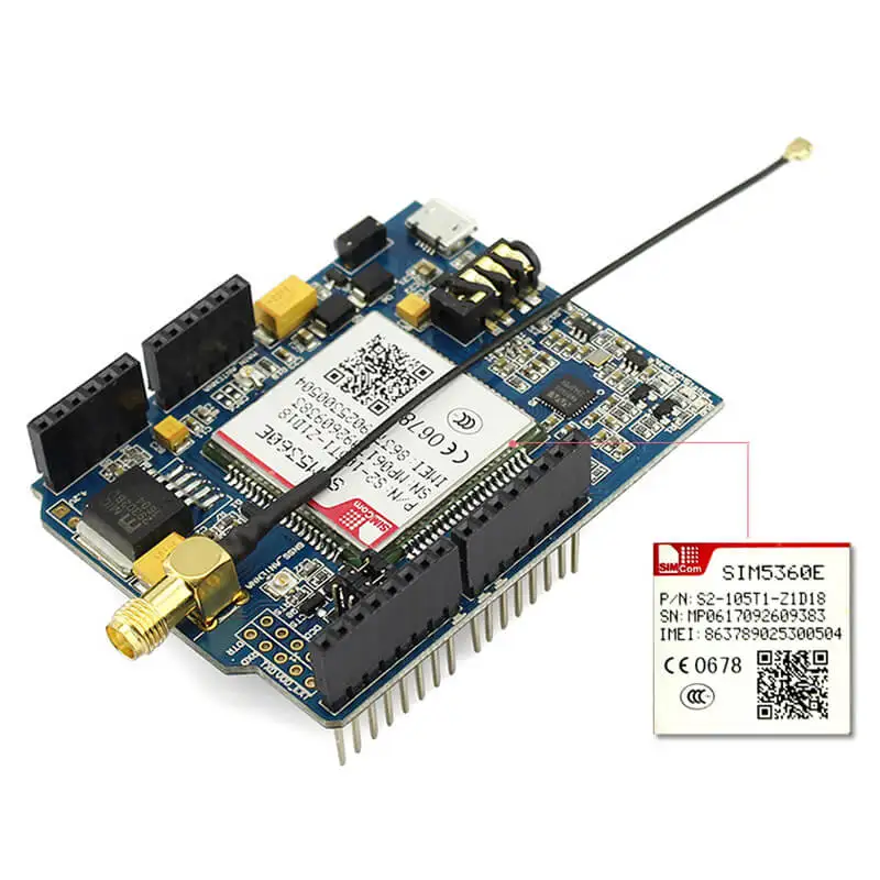 Elecrow GSM/GPRS/EDGE SIM5360E 3G экран для Arduino Uno Mega модуль A GPS Micro SIM карта сеть eCALL макетная
