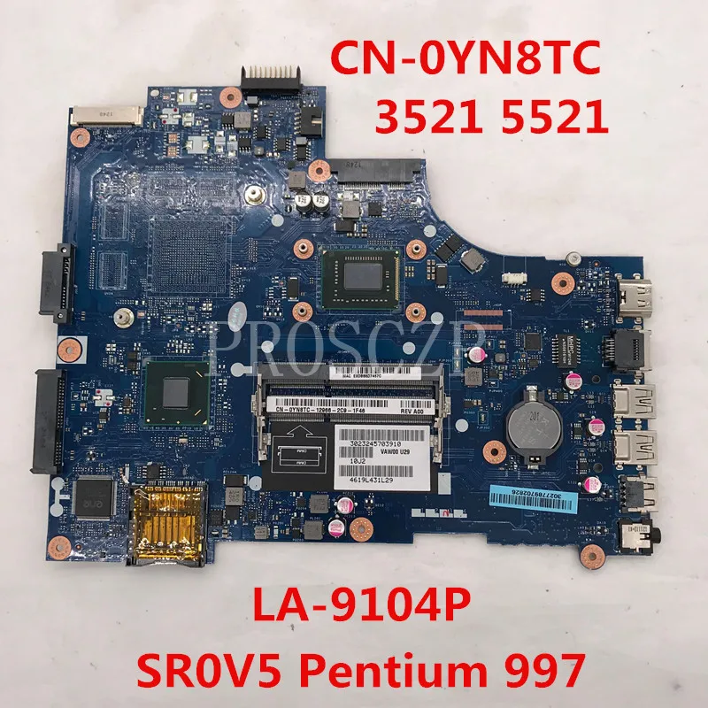 Бесплатная доставка Для 3521 5521 материнская плата для ноутбука CN-0YN8TC 0YN8TC YN8TC LA-9104P с