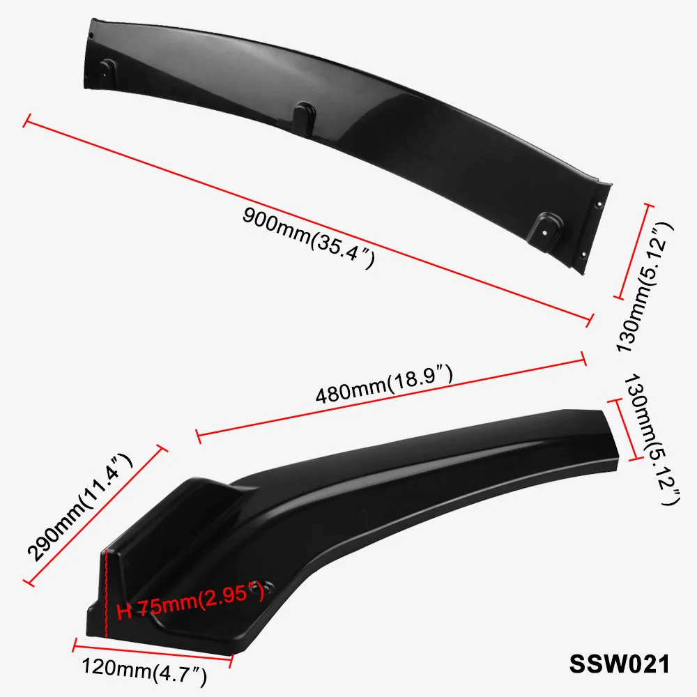 3pcs Carbon Fiber Front Bumper Lip Body Kit Spoiler For 16+ Honda for Civic Sedan 4Dr | Автомобили и мотоциклы