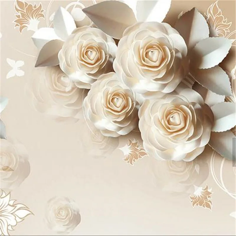 Современные индивидуальные фотообои 3D рельефные розы цветы обои для гостиной