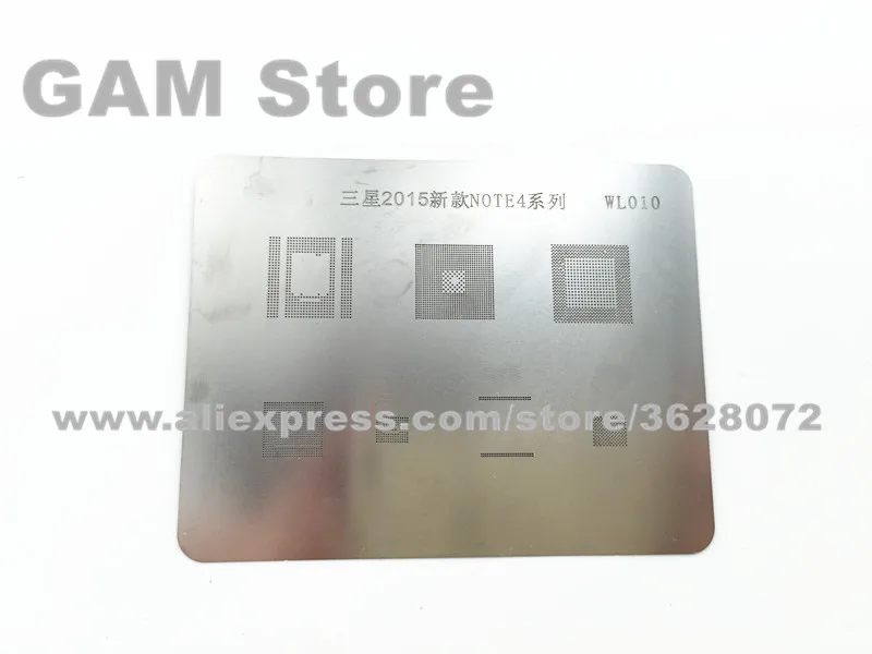 

For Samsung Note4 BGA Stencil 2015 New Series CPU eMMC Power Audio IC Chip Reballing Direct Heating Template WL010