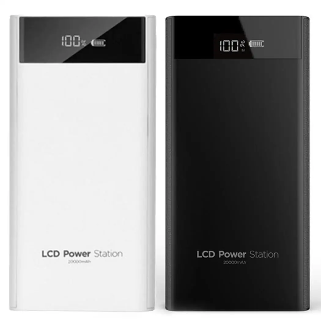 20000 мАч power Bank Dual USB портативный ЖК внешний аккумулятор для мобильных телефонов