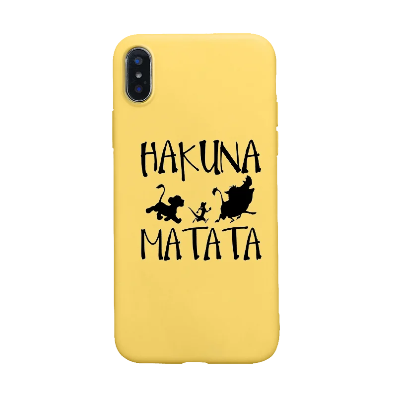 Hakuna Matata Король Лев Тимон Мягкий силиконовый чехол для телефона чехол для iPhone 5 5S SE 6 6s 7 8 plus X Xs XR max pumbaa simba - Цвет: Y-1338
