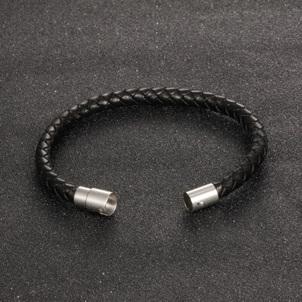 Новинка 2019 многослойный Плетеный плетеный браслет в стиле панк черного и белого