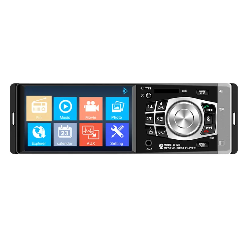 Автомагнитола 1 Din Авто Аудио 4012B 4 дюймов стерео FM Bluetooth 2 0 USB MP5 Поддержка камеры