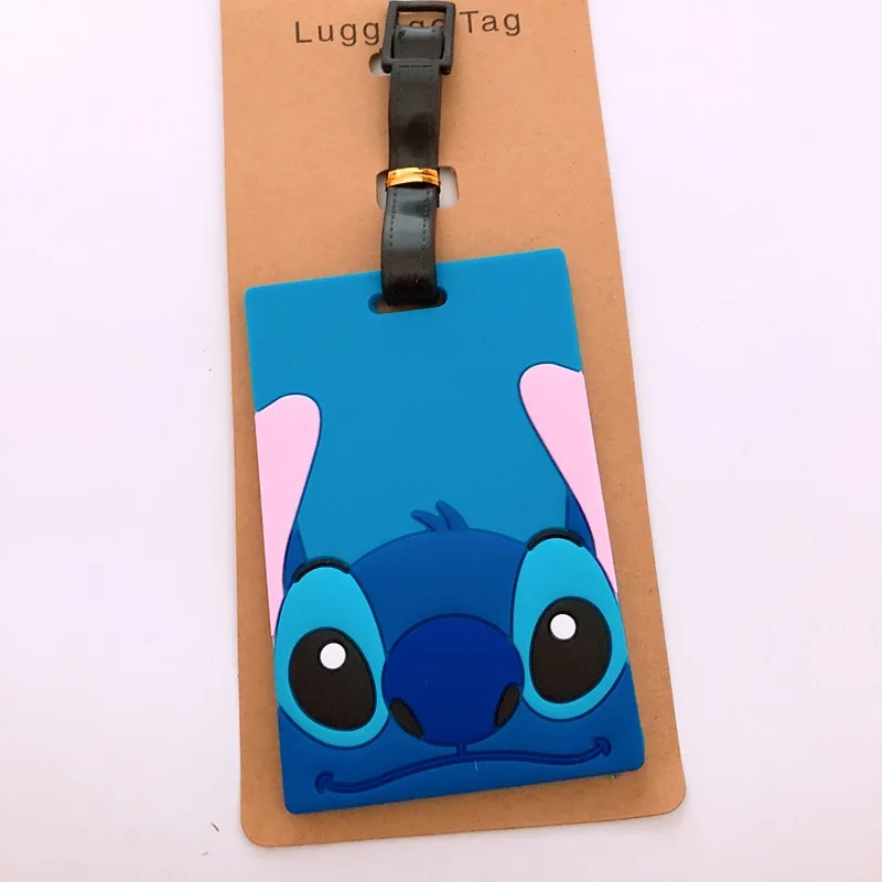 Kawaii стежка бирка для чемодана мультфильм ID адрес Держатель Силиконовый багажный ярлык портативный ярлык туристические аксессуары