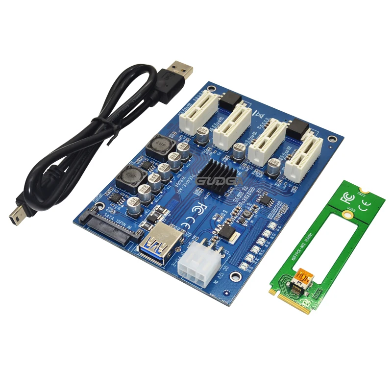 Плата расширения M.2 NGFF PCI-E PCI Express Райзер-адаптер 4 слота усилитель порта PCIe для