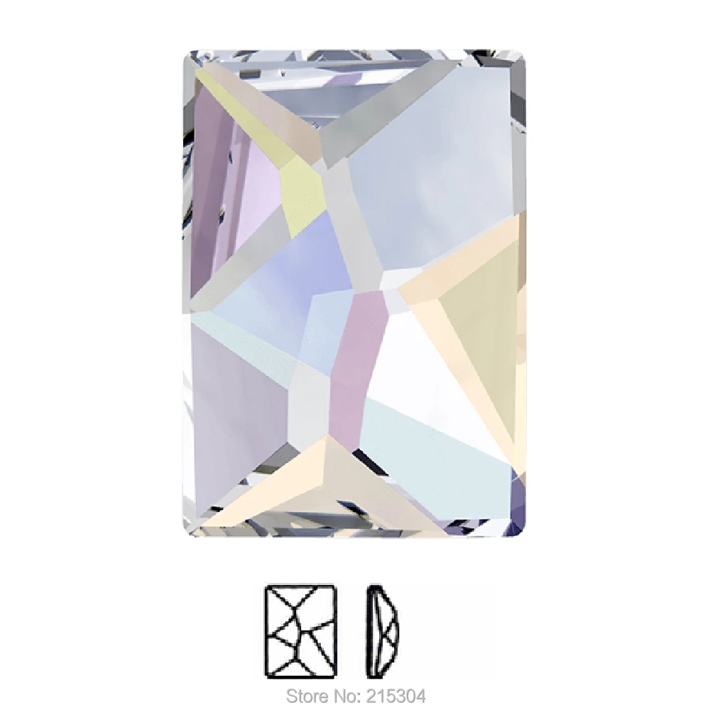 Swarovski Elements Cosmic (2520) AB Crystal (без горячей фиксации) (8x6 мм 10x8 14x10 мм) плоские стразы|flat back