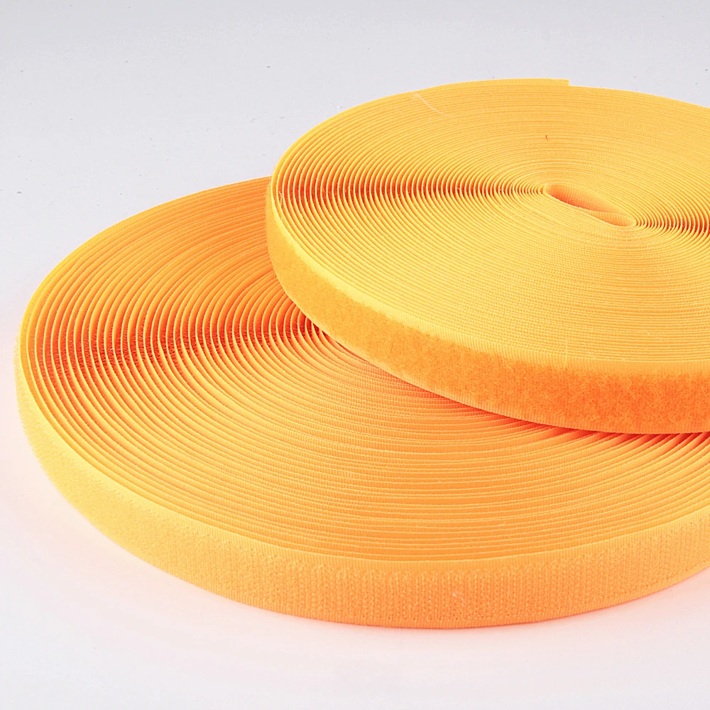 light orange 2 рулона 5 м черный крючок и петля не самоклеющиеся нейлон Смешанная текстильная застежка с наклейками аксессуары для шитья одежды волшебная лента - Цвет: light orange