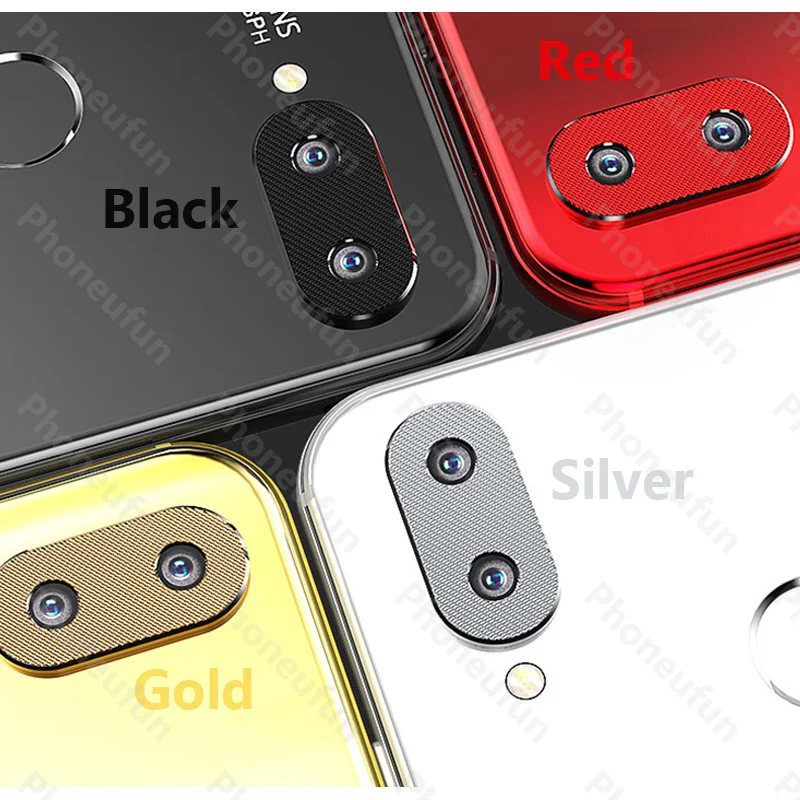 Защитный чехол для задней камеры с алюминиевым кольцом Huawei P20 Lite Nova 3 3i 3e Honor Play