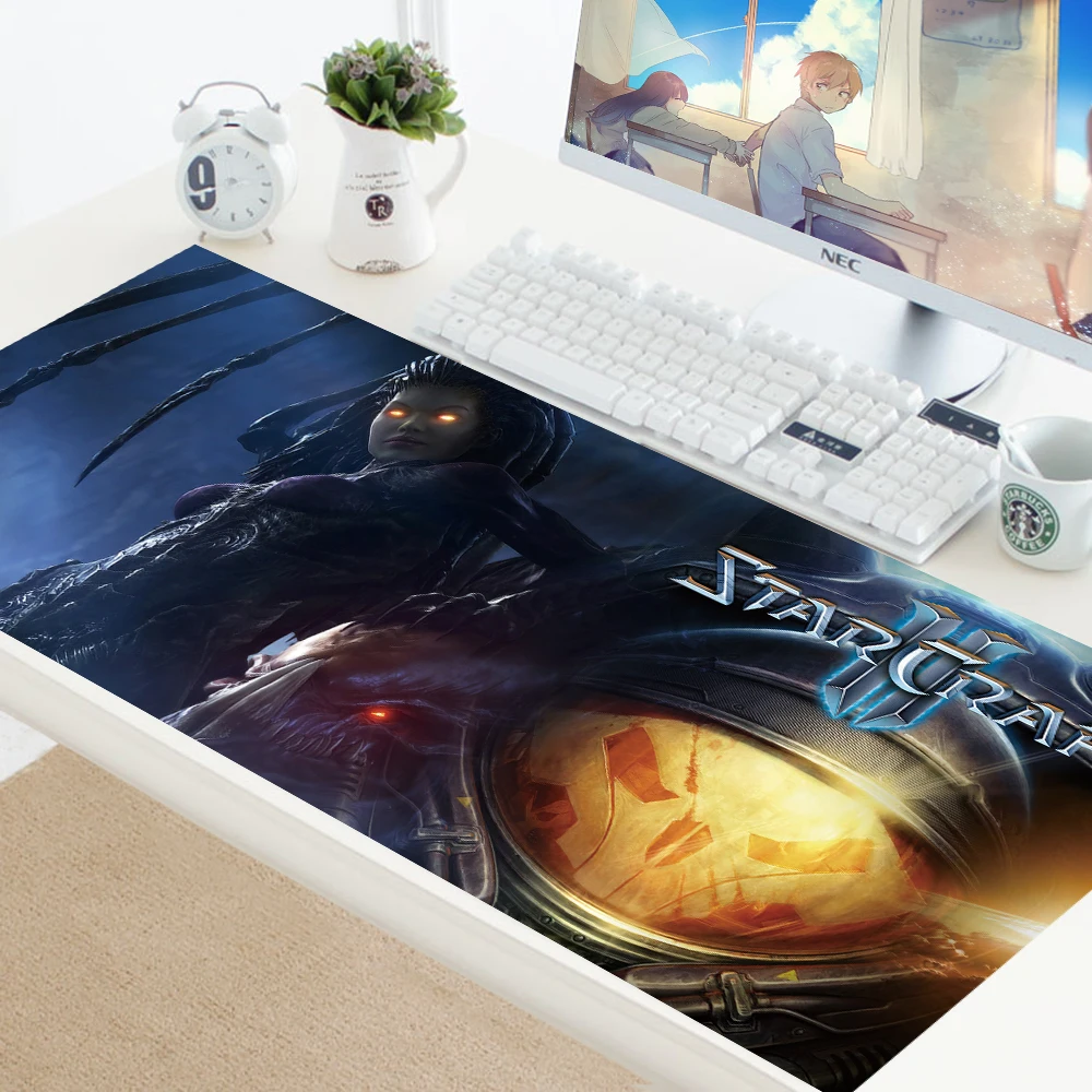 Starcraft коврик для мыши удобный игровой большой геймер мягкий резиновый офисный ПК