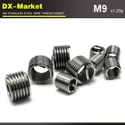 M9 * 3D * 1,25 P , 100 шт., 304 вставки из нержавеющей стали m9, резьбовые вставки для ремонта резьбы