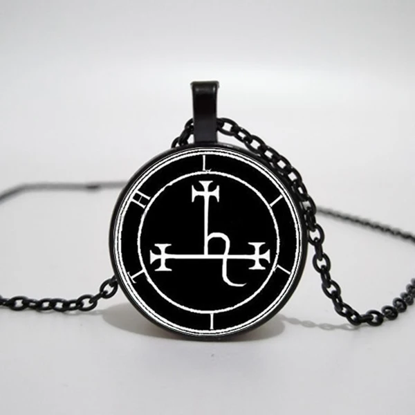 

Lilith Sigil Seal Pendant Necklace Glass Photo Cabin Necklace Vision 3 Colors