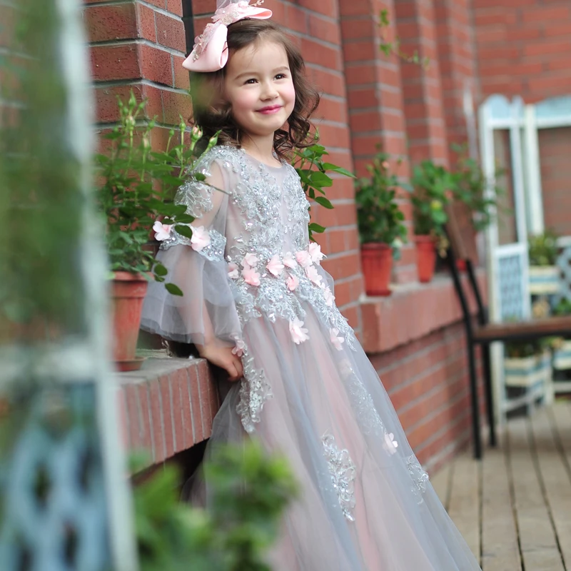 Новый SSYFashion платья в цветочек для девочек свадьбы детей вечерние платье