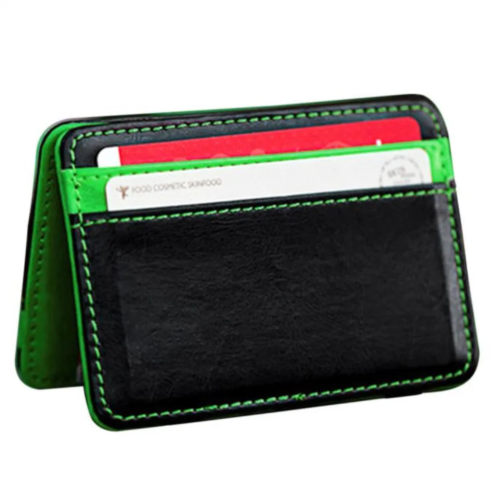 Модный Мини нейтральный магический двойной кожаный кошелек с отделением для