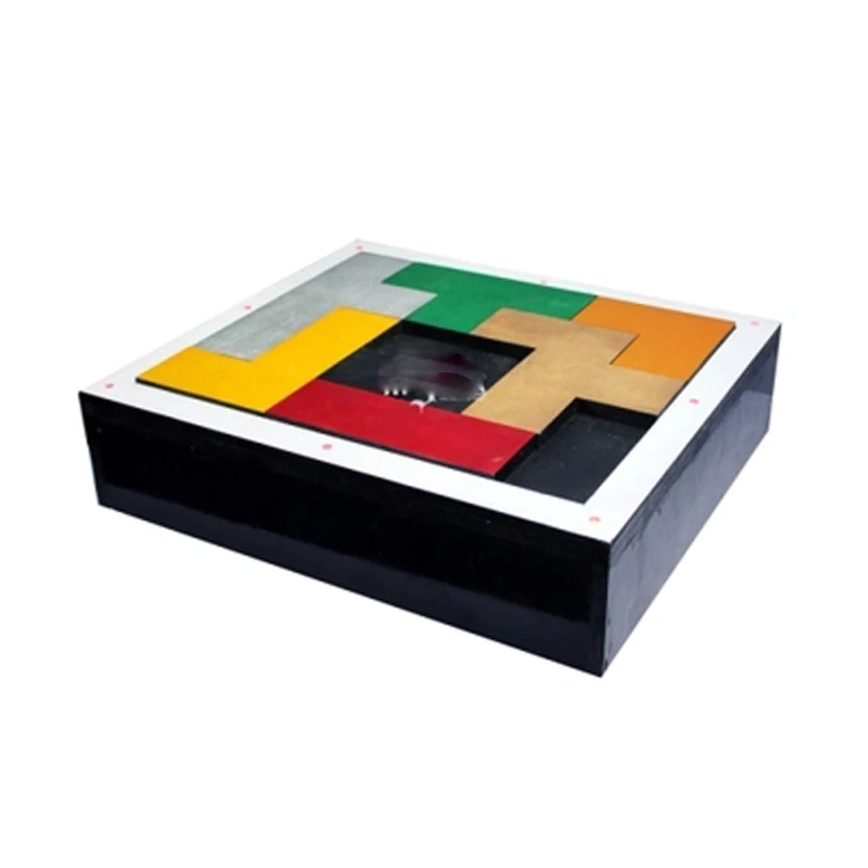 Раздвижные блоки для комнаты русский Тетрис пазл-реквизит открытый замок или