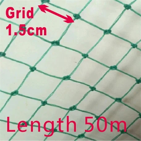 grid 1.5cm length50m Садового забора сетки растения лозы альпинистские зеленые сети забор сетка птицеводство цыпленок фазана забор садовая сеть - Цвет: grid 1.5cm length50m