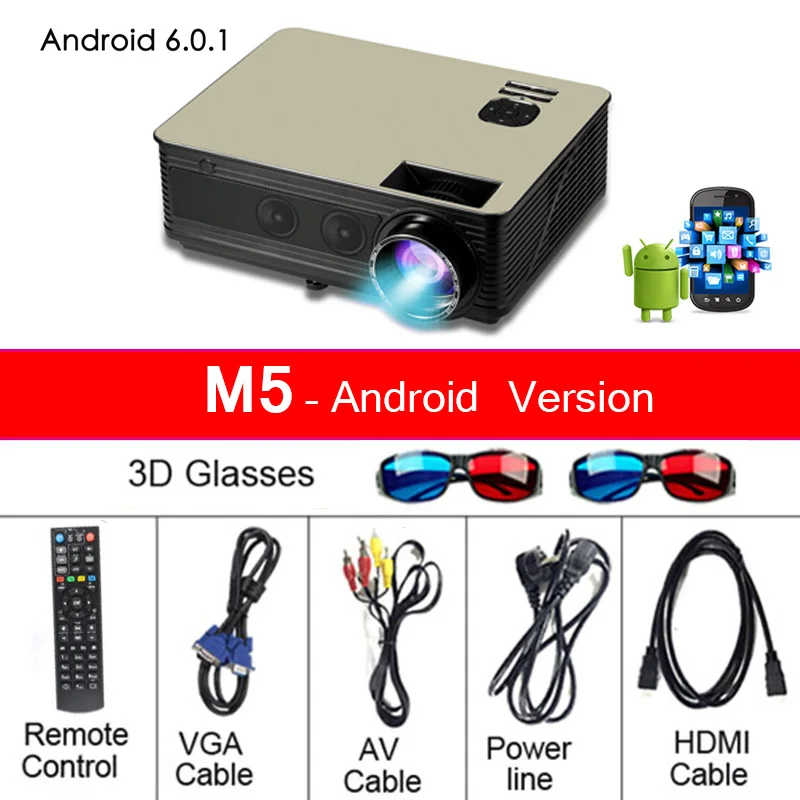 HD проектор TD86 5500 люмен Android 6 0 WiFi Bluetooth (опционально) для Full 1080P LED ТВ - Цена: 22 907,19 руб.