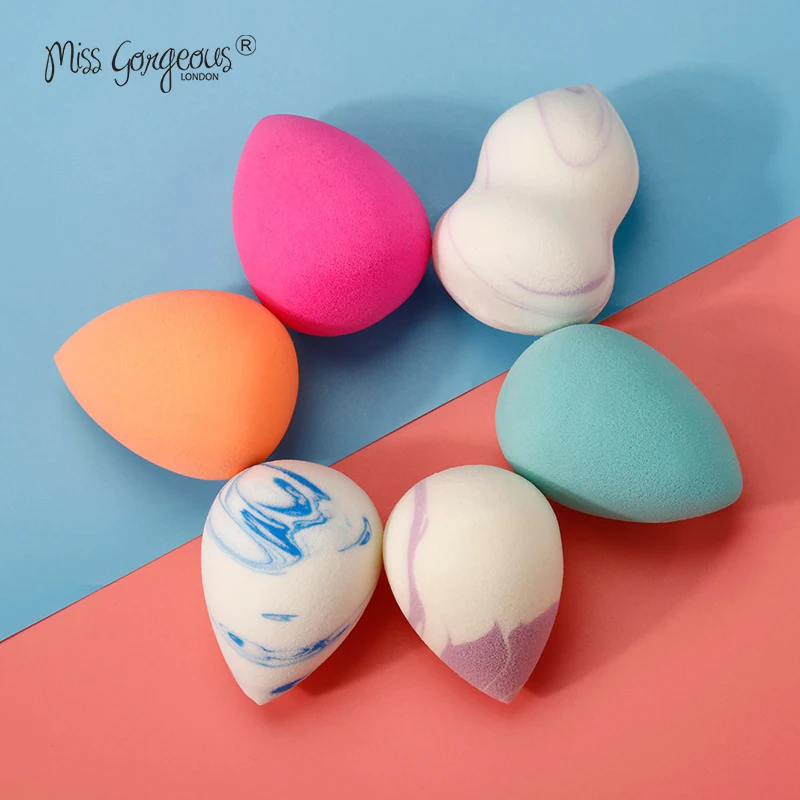 Бренд Miss Gorgeous водослива губкой лице фонда Косметические Puff порошок гладкой