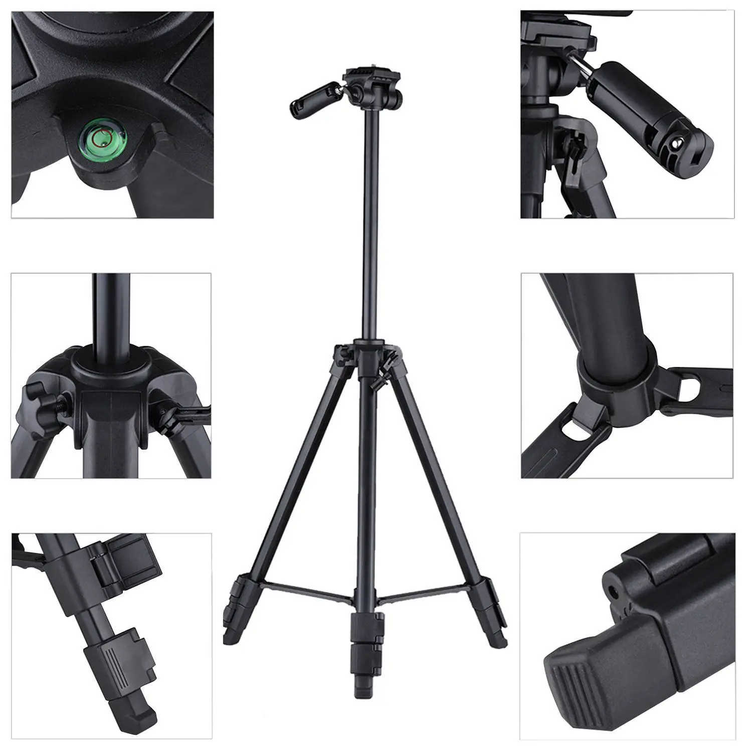 KINGJOY 57inch Lightweight Travel Tripod VT-930 Portable aluminum alloy+plastic DSLR Camera Stand Legs with Pan Tilt He | Электроника