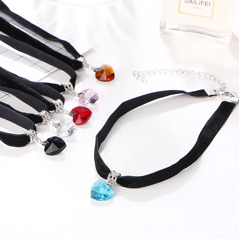 Choker ожерелье ювелирные изделия короткое чокеры кожи веревку свитер цепи