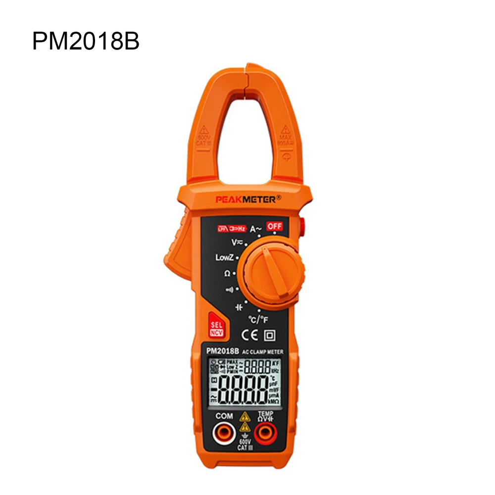 PM2018B Ручной Смарт DC/AC цифровой клещи мультиметр 6000 счетчик анти-ожога Высокая точность амперметр измерительный тестер - Цвет: PM2018B