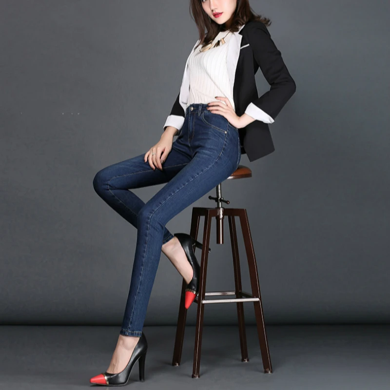 

Новинка; Сезон весна-осень; Офисные женские туфли из эластичной хлопчатобумажной ткани размера плюс с высокой талией для женщин, женские бр...