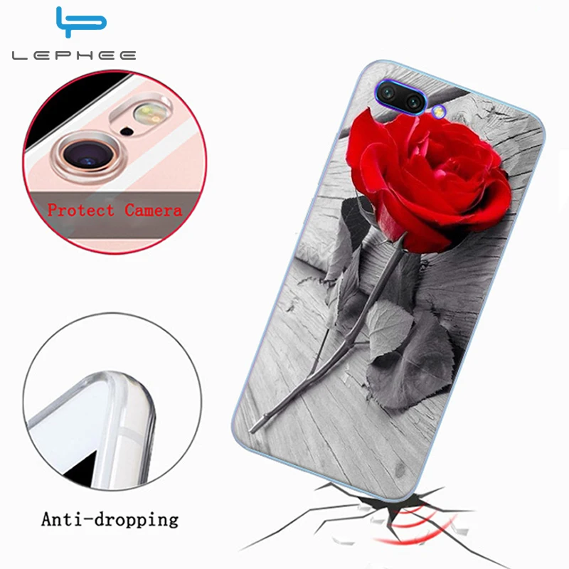 LEPHEE for Huawei Honor 10 Case Cover Silicone Soft TPU HD Cartoon Painted Personality Back Cases |
