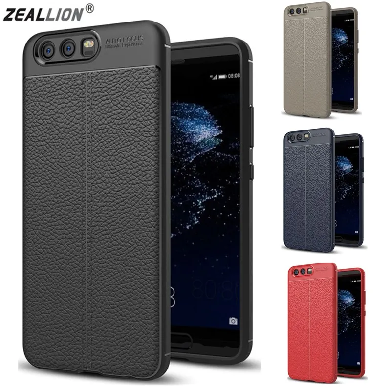 ZEALLION для Huawei P8 P9 P10 Lite Mate 9 10 личи зернистый ТПУ Мягкий Силиконовый противоударный