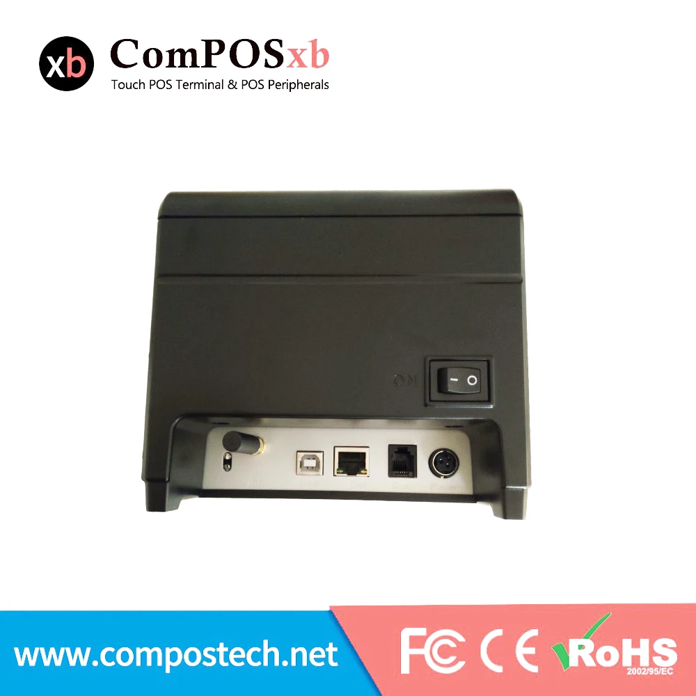 Самая низкая цена термочековый POS принтер 80 мм для супермаркета системы USB + RS232 LAN
