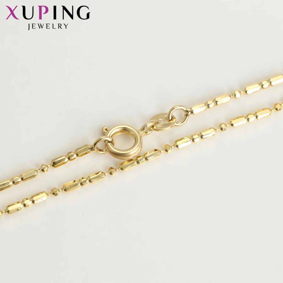 Xuping American and European Light Yellow Gold Color Plated Necklace for Girls Jewelry Christmas Gifts 45308 | Украшения и