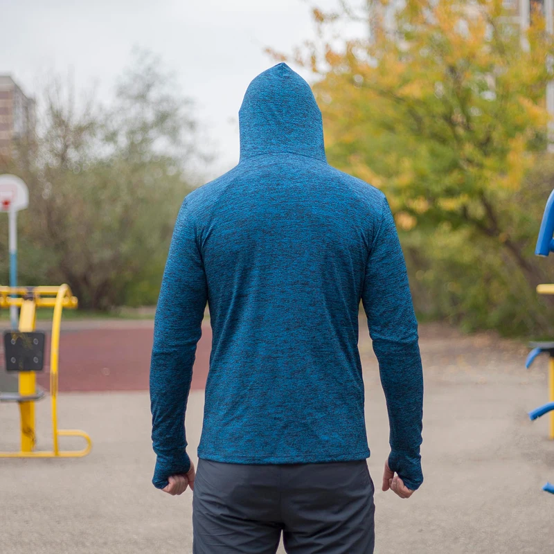 Мужская быстросохнущая спортивная куртка TWTOPSE ветрозащитная с капюшоном для