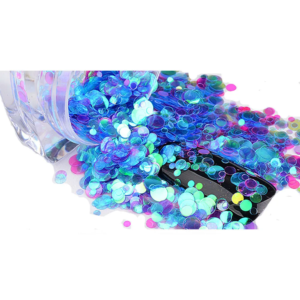 Дизайн ногтей мини круглый тонкий блестка Глиттеры для Sparkly блесток декоративные