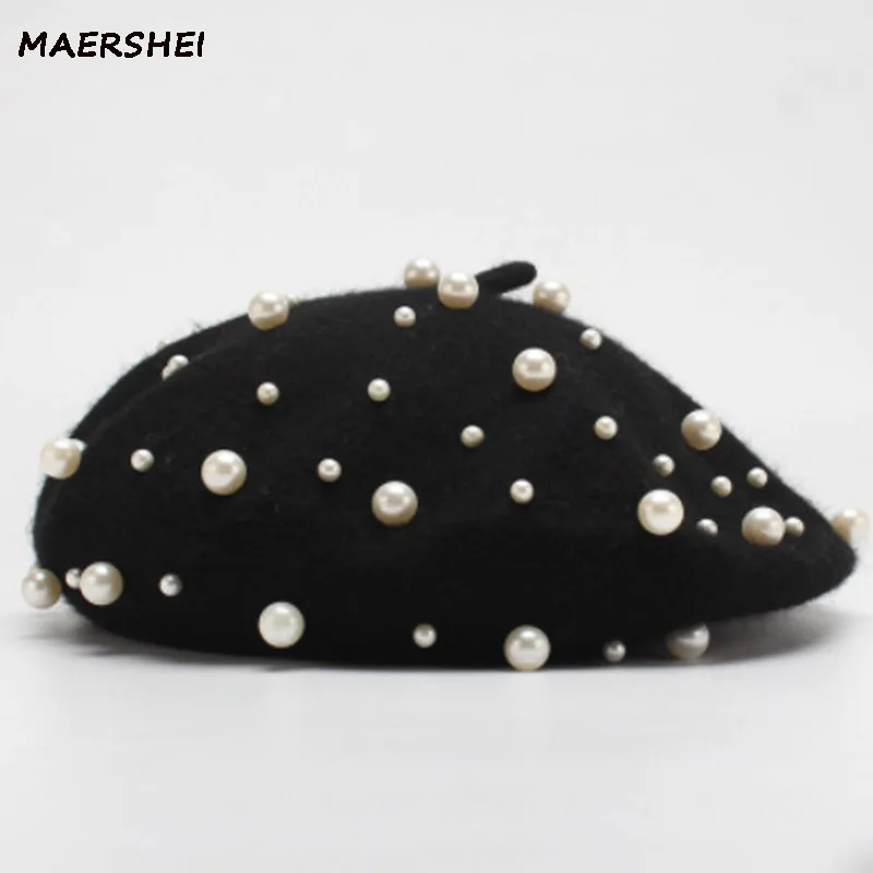 MAERSHEI зимние шапки для женщин шерстяной берет Женская Леди береты для девочек шапка, кепка вязаная кашемировые шапки женские кости Tocas Painte