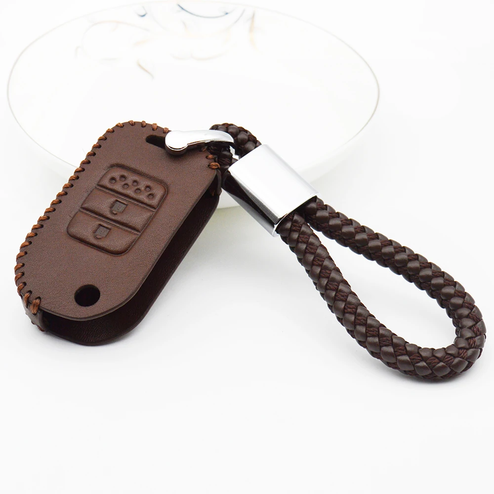 Кожаный чехол книжка для автомобильных ключей Honda Spirior Fit Civic Accord City CB400 CRV Jazz