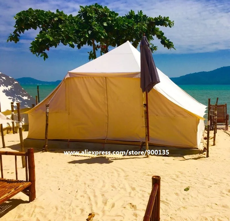 Открытый большой хлопок холст кемпинг Отдых Glamping Touareg палатка вечерние палатка для 8~ 10 человек