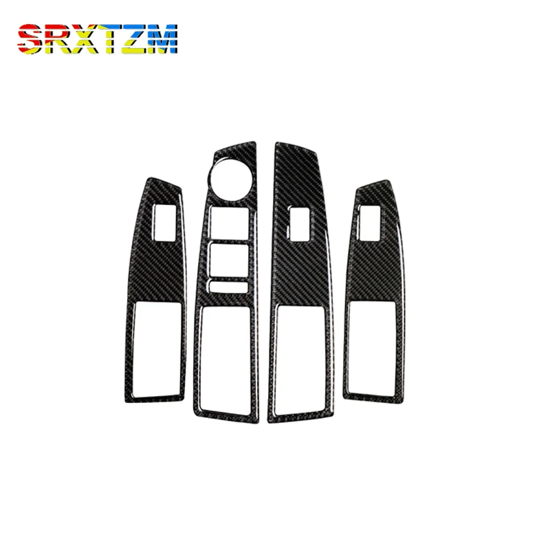 

SRXTZM Carbon Fiber Car Window Lifter Control Frame Window Switch Armrest Panel Refit Sticker For Chevrolet Cruze 2009-2015