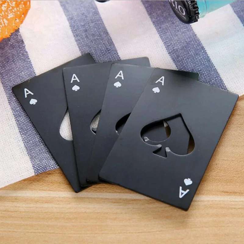 Нержавеющая сталь креативная открывалка для бутылок пива игры в покер карты пик