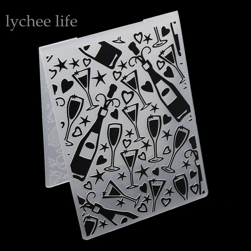 Lychee 1 шт. пластиковая папка с тиснением для скрапбукинга DIY альбом карта