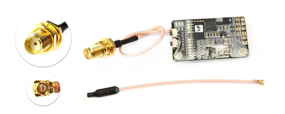 Matek 5,8G 40CH 25 МВт 200 500 включен видео передатчик VTX-HV с выходом 5 V/1A BEC Выход Для гоночный Квадрокоптер FPV RC Drone передатчик